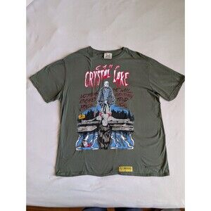 Brand X Friday the 13th Camp Crystal Lake Jason Graphic T-Shirt Green Size XL